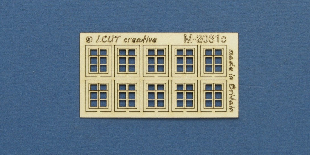 M 20-31c N gauge kit of 10 casement windows with transom Kit of 10 casement windows with lattice. Made from 0.35mm paper.
